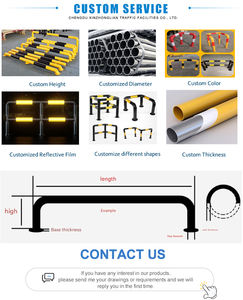 Tope de espacio de estacionamiento de tubería de acero en forma de U, barandilla anticolisión, protección de carretera, aislamiento, barrera de estacionamiento - Product Image 5