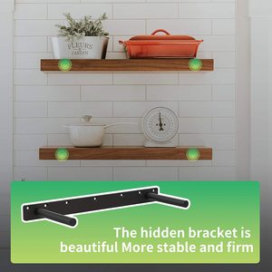 Nhiệm vụ nặng nề vô hình 18 inch Khung kệ nổi với thanh thép hỗ trợ vững chắc cho kệ ẩn - Product Image 6