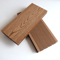 Plancher extérieur en composite WPC solide, grain de bois embossé 3D, antidérapant, faible entretien