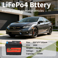 Baterai Starter Mobil LiFePO4 12V Grosir 40Ah 60Ah 75Ah 90Ah 100Ah CCA Tinggi Baterai Lithium untuk Auto Start-Stop