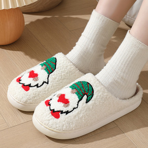 Pantoufles en Coton de Gros pour Femmes Automne et Hiver, Design Dessin Animé, Type Grand-Père Barbe Blanche, Nains, Douillettes, Fantaisie et Tendance - Product Image 4