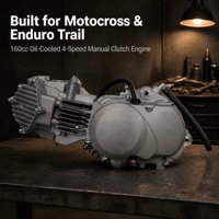 Moteur de moto tout-terrain Yinxiang 160cc refroidi par huile, embrayage manuel, démarrage au kick, 4 vitesses, fourni par l'usine