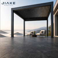 Jiake 6063-T5 Aluminium-Pergola mit Motorisiertem Lamellendach für Hügellandschafts-Villa Terrasse Patio Garten Pavillon