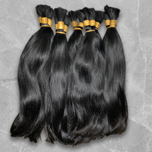 Best Seller Straight Wavy Bulk Human Hair <b>Extensions</b> <b>for</b> <b>Braiding</b> Super Double Drawn Cuticle Aligned No Shedding Soft - Product Image 1