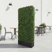 Haie Artificielle en Buis en PE, Résistante à l'Eau et Durable pour la Décoration Intérieure, Mur Végétal de Luxe et Mariages