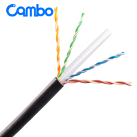 Kabel Ethernet Cat6 UTP Outdoor Tahan Air, Tahan UV, dengan Selubung PE untuk Kabel Jaringan Luar Ruangan