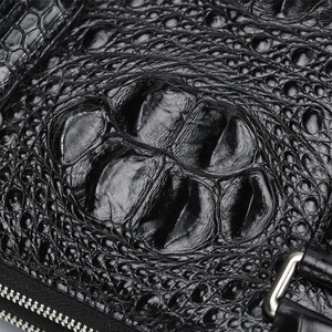 Bolso para Portátil de Piel de Cocodrilo <span class=keywords><strong>Siamés</strong></span> Genuina para Hombre, Mochila Cruzada Casual, Maletín de Negocios para Viajes con Cierre de Cremallera - Product Image 4