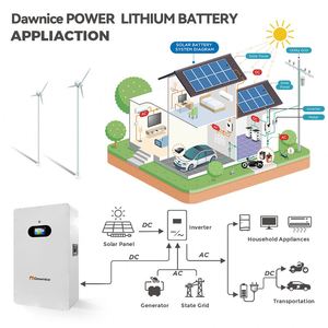 แบตเตอรี่กักเก็บพลังงานแสงอาทิตย์ Dawnice 48V 5Kwh 10Kwh 15kwh 16kwh 100ah 200Ah แบบติดผนัง - Product Image 5