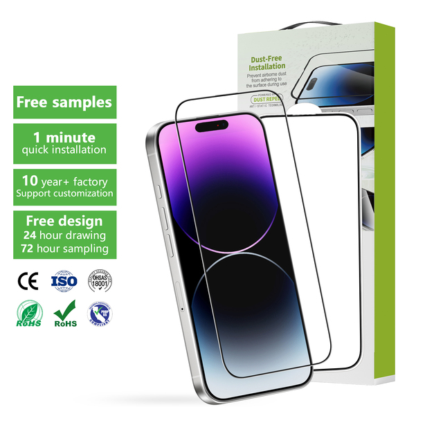 Aurey HD Screen Protector Glass Cell Phone Screen Protector Machine for iphone 15 14 13 12 11 Pro Max 16 Plus