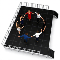 Structure de scène en aluminium attrayante pour l'activation de marques lors de concerts, cérémonies de mariage, salons professionnels et services de location.