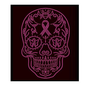 2025 Cinta de calavera de azúcar personalizada Concienciación sobre el cáncer-Transferencia de diamantes de imitación personalizada - Product Image 1