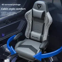 Chaise pivotante réglable inclinable ergonomique E-Sports Table de jeu confortable et longue assise pour les utilisateurs d'ordinateur de dortoir d'étudiants