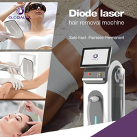 Nouvelle machine d'épilation laser à diode 4 longueurs d'onde 2026, laser stationnaire avec pièce à main lumineuse 755/808/940/1064nm