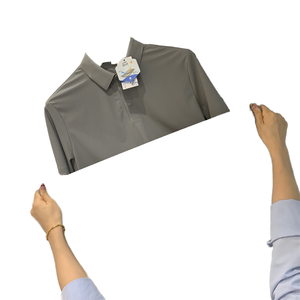 Camisa Casual de Negocios para Hombre, Nueva de Verano, de Color Sólido, de Nailon Sintético de Secado Rápido, Transpirable y de Alta Elasticidad, Lavada, Sin Planchado - Product Image 1