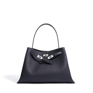 Bolsos de Mano Unisex de Cuero Genuino de Lujo con Logotipo Personalizado, Diseño Moderno, Bolsos de Hombro Casuales con Cremallera de Alta Calidad - Product Image 1