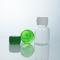 1oz 2oz 30ml 60ml Transparent vert PET récipient médical bouteille de sirop de liquide pour la toux bouteille de lait huile bouteille d'eau avec bouchon inviolable