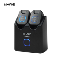 Système de monitoring d'écouteurs sans fil M-VAVE 5,8 GHz le plus récent, rechargeable, 1 émetteur et 1 récepteur, modes de fonctionnement sans perte D