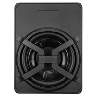 Haut-parleur de voiture 10 pouces, subwoofer amplifié fin à installer sous le siège, 200W, montage peu profond, gain de place, woofer de basses, double bobine, 4 ohms, 12V