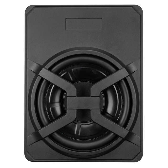 10 Inch Car Speaker Slim Under Seat Powered Subwoofer 200W Shallow Mount Space Saving Bass Woofer Dual Coil 4 Ohm 12V