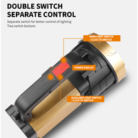 Lampe torche LED puissante, projecteur robuste, étanche, rechargeable par USB, lampe de chasse longue portée, lumière latérale, 3 modes