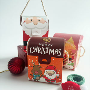 Carpetas creativas de cartón Kraft de diseño de manzana con temática navideña para regalos de dulces Embalaje en Nochebuena - Product Image 3