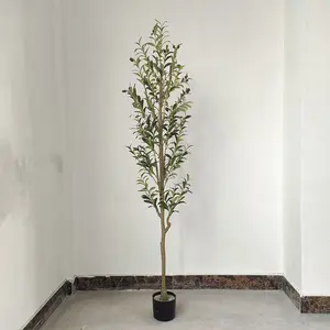올리브 나무 맞춤형 하이 퀄리티 화분에 심은 인공 분재 올리브 나무