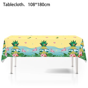 Hawaii dứa theo chủ đề dùng một lần Bộ đồ ăn cho sinh nhật ngày Valentine bên cốc giấy tấm trái cây mùa hè mát mẻ - Product Image 5