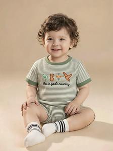 Pelele de manga corta para niño con bordado de pato mallard estilo caza y diseño 'This Is God's Country', OOTD, alta calidad, novedad, gran éxito - Product Image 2