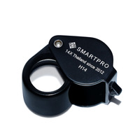 Smartpro H14 Diamond Loupe 14x Magnification Handheld Mini Folding Magnifier Jewelers Magnifying Triplet Lens Loupes for Jewelry