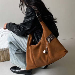 Sac à main en daim pour femme, décontracté, de haute qualité, avec logo personnalisé - Product Image 2