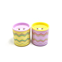 Nouveau design Taille-crayon manuel en plastique Kawaii Cancelleria Mignon Double trou Cylindre Logo personnalisé