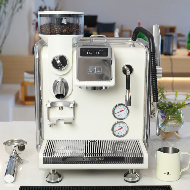 Professional Stainless Steel Semi-Automatic Espresso Coffee Maker Programmable Electric for Household and Hotel Use