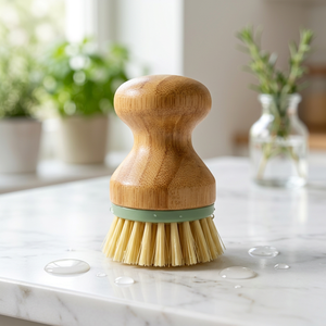 Brosse de nettoyage en bambou écologique, nouveau design, manche en bois pour évier de cuisine, toilettes, salle de bain, usage domestique - Product Image 6