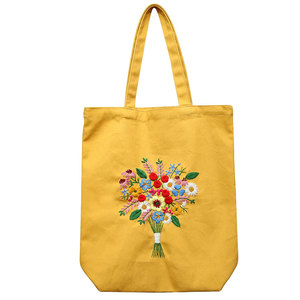 Sac fourre-tout écologique brodé à la main pour femmes, sac fourre-tout en toile fleuri fait main, 100% personnalisé, broderie à la main, nouveau design, sur mesure - Product Image 2