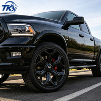 Jantes forgées tout-terrain en aluminium 6061-T6 noir brillant, multi-rayons 18-22 pouces, 6x139.7, pour FORD DODGE PICKUP SUV