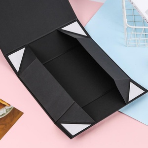 Factory Direct Sale <b>Black</b> Folding Fresh Flower Folding Flip <b>Box</b> Magnetic Cardboard <b>Gift</b> <b>Box</b> Wholesale - Product Image 6