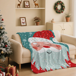 Merry Christmas Santa Plush Throw <b>Blanket</b> Rectangular Anti-Pilling Winter Home Decor Winter Classic Style - Product Image 4