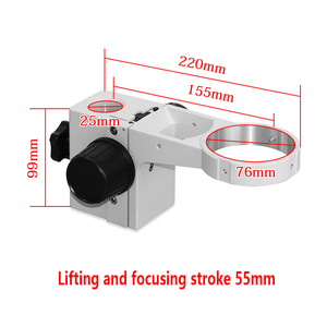 Mikroskop berdiri Diameter 76mm langsung dari pabrik mikroskop Zoom Stereo fokus halus logam lengan dapat disesuaikan - Product Image 2