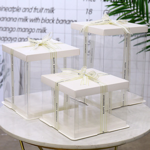 Caixa de Embalagem para Bolo de Aniversário Quadrada 4 6 <span class=keywords><strong>8</strong></span> 10 12 14 Polegadas, Caixas de Embalagem para Bolo de Casamento para Universidades em Estoque - Product Image 2