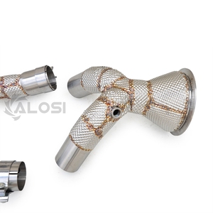 Tuyau de descente à haut débit T304 76 mm (Decat Test Pipe) pour Audi A6 A7 A8 C8 3.0T EA839 2019-2024 – Collecteur d'échappement performance - Product Image 4
