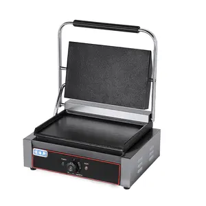 Big Size Commerciële Professionele Industriële Elektrische Sandwich Panini Maker Druk Broodrooster Contact Grill Machine