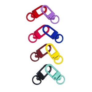 Llavero de gancho para puerta de metal personalizado con pintura de colores - Mosquetón de resorte para accesorios y dijes de manualidades DIY - Product Image 5