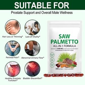 Integratore di Estratto di Saw Palmetto 4000 mg a Marchio Privato, Capsule Naturali di Saw Palmetto per il Supporto della Salute della Prostata Maschile - Product Image 2