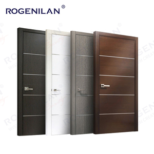 Rogenilan Phật Sơn Thiết Kế Hiện Đại Bằng Gỗ Màu Trắng Cửa Duy Nhất Lá Nhà Cung Cấp Căn Hộ MDF Nội Bộ Tấm Cửa Ra Vào - Product Image 2