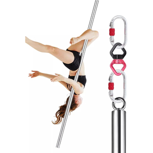 2M Silver Flying Pole for Home Stainless Steel Aerial <strong>Dancing</strong> <strong>Equipment</strong> - Product Image 2