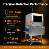 Système d'inspection aux rayons X en acier inoxydable haute précision JZXR 500D, protection IP65, détection 0,4 mm pour l'emballage alimentaire et pharmaceutique, 210W