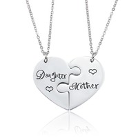 Meilleurs cadeaux pour la fête des mères, collier en acier inoxydable populaire pour mère et fille, bijoux plaqués or pour fille et meilleure amie