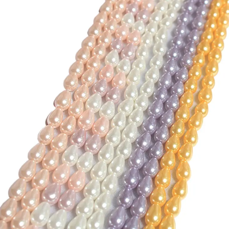 新しいオーストリアのクリスタルドロップ型模造真珠散布ビーズ高強度光水滴パール卸売