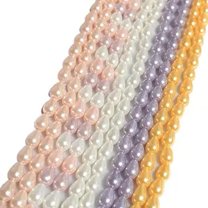 New Austrian crystal Drop-shaped imitation pearl scattered beads High-strength light water drop Pearl wholesale