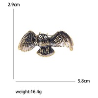 Broche de hibou en émail rétro personnalisé pour hommes et femmes Broches de corsage d'animaux en alliage
